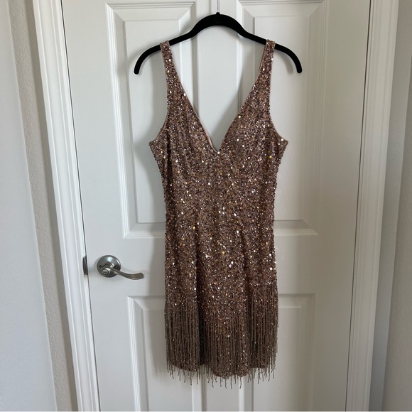 Mac Duggal Beaded Mini Sheath Dress, 8 - Picture 2 of 7
